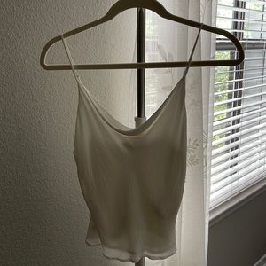 Zara Cowl-neck Silky White Blouse